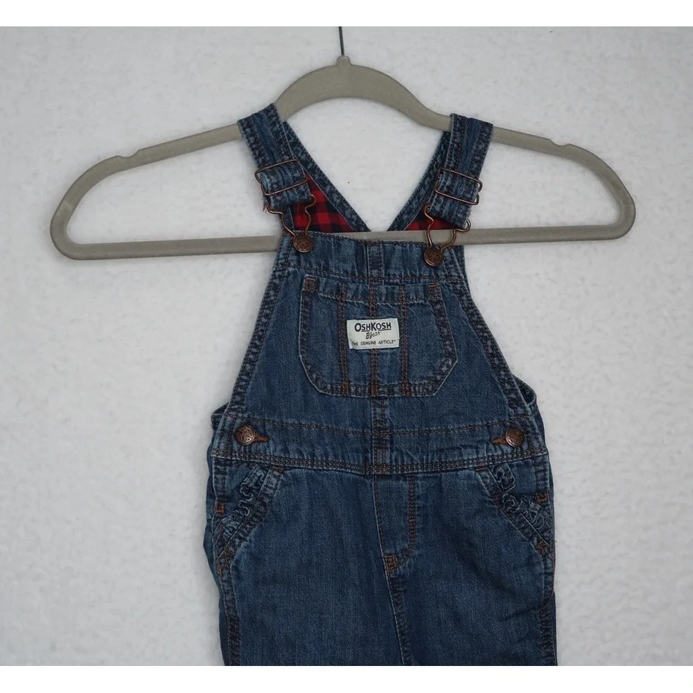 Oshkosh Infant Unisex Denim Overalls Sz 18M Casual Outdoor Vacation Utility‎